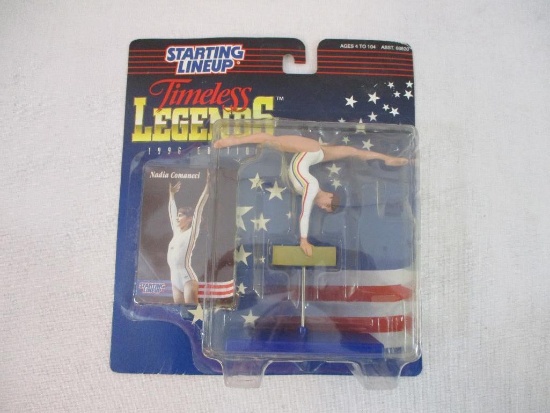 Starting Lineup Timeless Legends Nadia Comaneci 1996 Edition Poseable Figure, sealed in original