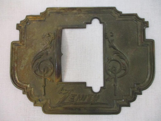 Vintage Metal Zenith Cover Plate, 3 oz