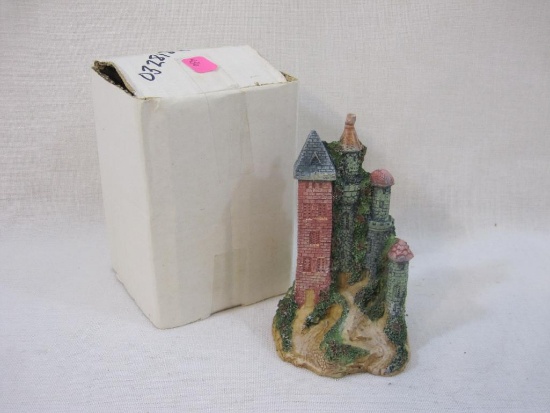 Miniature Resin Castle, marked Desiree, 8 oz