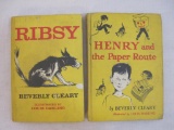 Two Beverly Cleary Hardcover Books: Ribsy (1964) and Henry and the Paper Route (1965), 1 lb 10 oz