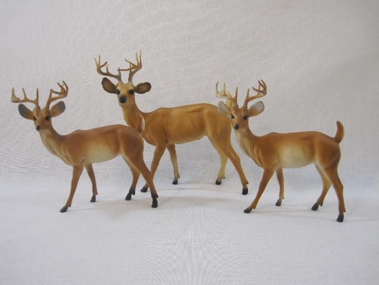 Three Plastic Deer Figurines including Breyer Molding Co and more, 14 oz