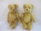 Two Vintage Teddy Bears with Poseable Arms and Legs, one marked Laura Ashley, 14 oz