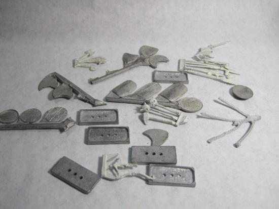 Assorted Vintage Metal Ral Partha Miniature Pieces, see pictures
