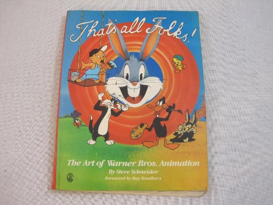 That's All Folks! The Art of Warner Bros. Animation Paperback Book by Steve Schneider, 1990, see