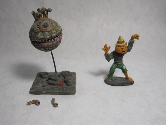 Two Ral Partha miniatures, including Beholder and Pumpkinhead, 5oz