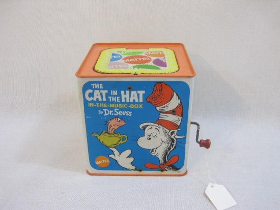 1970 Dr. Seuss Mattel The Cat in the Hat in-the-Music Box, tested and works, 1 lb