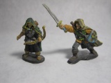 Two Ral Partha Fighter miniatures, 3oz