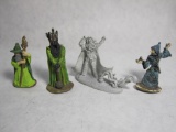 Four Wizard miniatures, 5oz