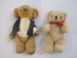 Two Vintage Teddy Bears with Poseable Arms and Legs, one marked Midwest Importers of Cannon Falls,