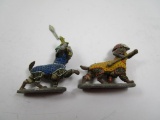 Two Ral Partha Wemic miniatures, painted, 3oz