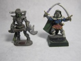 Two Ral Partha miniatures, including undead Knight and Assassin, 2oz