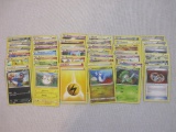 Pokemon Cards including Lombre, Lickitung, Pikachu, Makuhita and more, most from 2012-2017, 3 oz