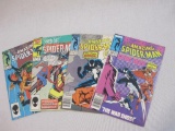 Four Spider-Man Comic Books including Web of Spider-Man No. 21 (Dec 1986) and The Amazing Spider-Man