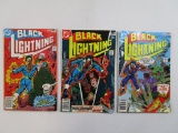 Three 1978 DC Black Lightning Comic Books Nos. 8, 9 & 11, see pictures for condition, 6 oz