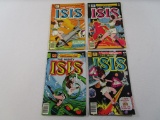 Four 1970s The Mighty ISIS Comic Books: Nos 1 (Nov 1976), 2 (January 1977), 4 (May 1977) and 5 (July