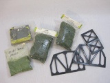 Model Train Display Items including floral moss, foliage clusters, and more, 1 lb 4 oz