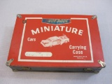 Metal Hot Rod Miniature Car Carrying Case with Assorted Cars from Majorette, Matchbox, Tootsie and