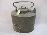 Vintage Galvanized Erie Railroad Oil Can with Lid and Spout, 2 lbs 10 oz