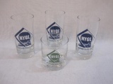 Four NYGL New York & Greenwood Lake Railway Drinking Glasses 