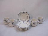 Set of 4 NYGL Railroad Cups and Saucers, made expressly for New York & Greenwood Lake Railway 2006,