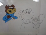 Two 1980s Sugar Bear Original Animation Artwork Production Cels