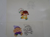 Two 1980s Charmkins Original Animation Artwork Production Cels including Brown-Eyed Susan and more