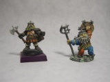 Two Ral Partha Dwarven miniatures, 3oz