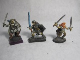 Three Ral Partha Fighter miniatures, 5oz