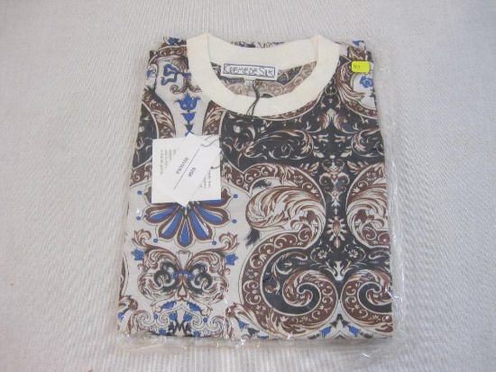 NWT Creme De Silk Size Large Riviera Silk Shirt, 5 oz