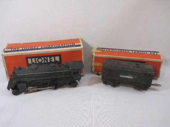 Prewar Lionel Lines 2-4-2 Steam Locomotive 1684 and Tender 1689W, O Scale, in original boxes, see