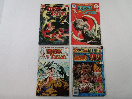 Four 1970s DC Comics: Korac Son Of Tarzan No 51 (1973), Super-Stars Line Korak Son of Tarzan No 57