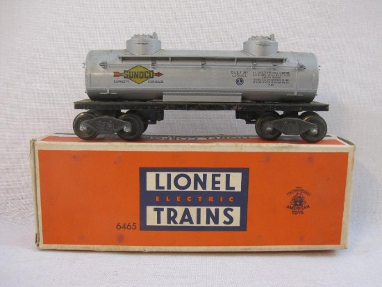 Postwar Lionel Sunoco Tank Car 6465, O Scale, in original box, 12 oz