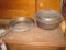 Griswold Cast Iron Dutch Oven with Lid and Cast Iron Frying Pan, unmarked