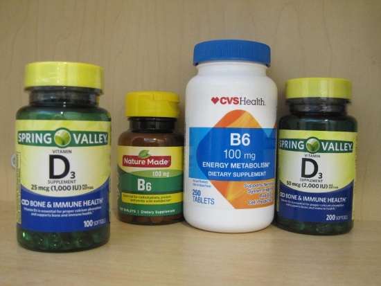 New Sealed Vitamins D3 and B6