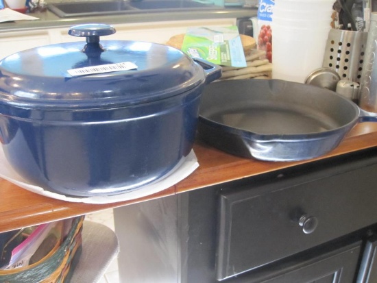 Enameled Cast Iron Dutch Oven and Skillet, Country Cottage by Ultrex