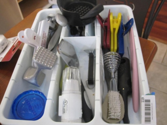 Tray of Kitchen Accessories