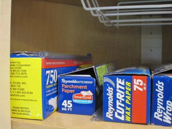 Assorted Partial Boxes of Kitchen Wraps and Bags