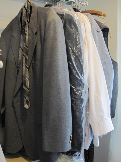 Mens Suits and Jackets including Barrington and David Taylor Size 18.5,34,35,36 and 5 Leather belts