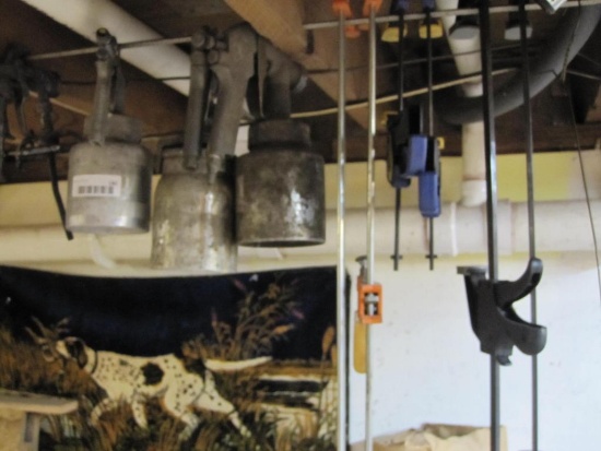 Paint Sprayer Cans and Clamps