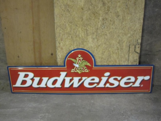 Large Metal Budweiser Sign 46in