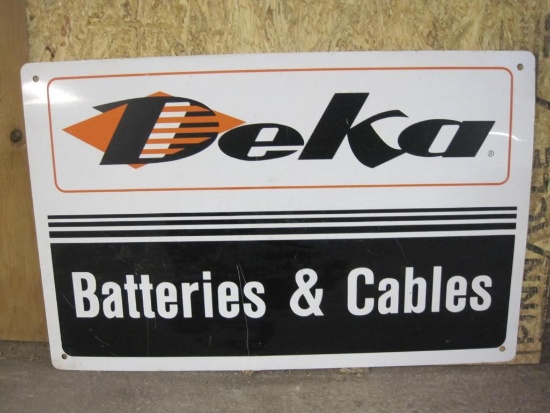 Deka Car Battery Metal Sign 2ft