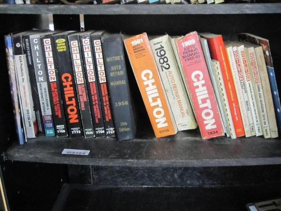 1980's Chilton Assorted Car Manuals 1956 Motor's Auto Repair Book and More
