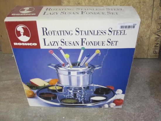 Roshco Fondue Stainless Steel Lazy Susan Set Brand new in box