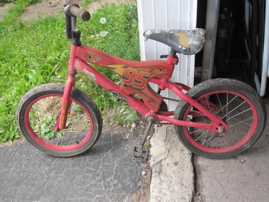 Cars Themed Kids Bike AS-IS