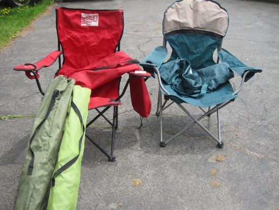 Four Folding Lawn and Outdoor Chairs