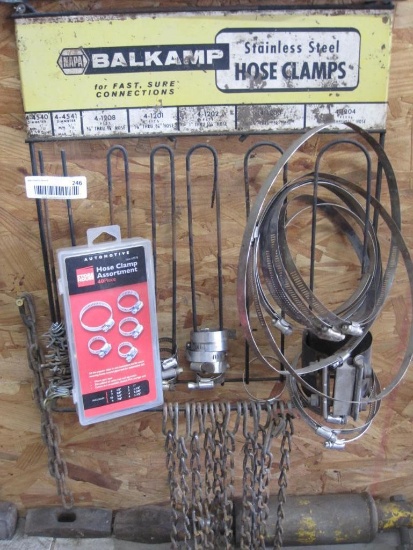 Napa Bulk Hose Clamps Display, with Assorted Clamps as shown