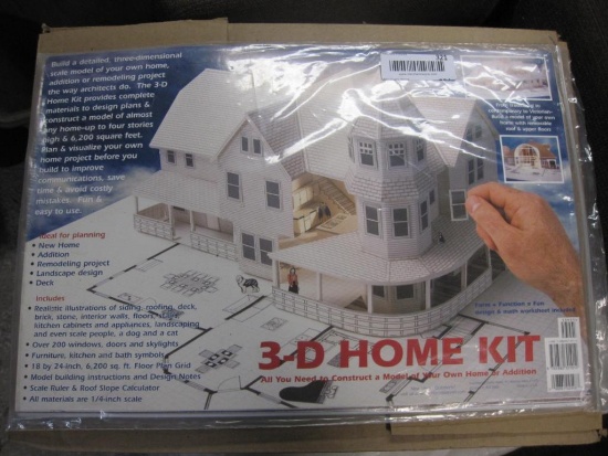 3-D Home Kit, Sealed, You can build your own model with extra cardboard included