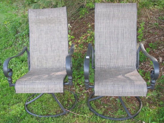 Two Rocking Aluminum Deck Chairs