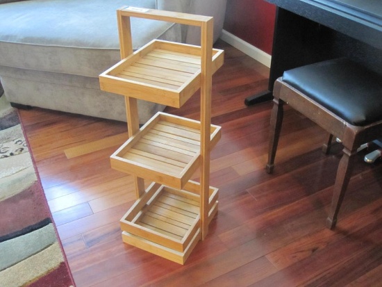 Three-Tier Bamboo Shelf, 32" x 10" x 12"