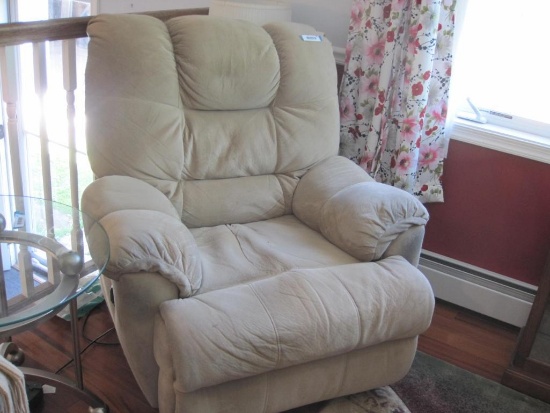 Beige Recliner, see pictures for condition AS IS